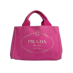 Prada Canapa Convertible 2way Tote Shoulder Bag Denim Black